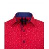 Červená pánska košeľa s kvetinovou potlačou MAKROM