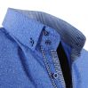Modrá pánska košeľa s bodkovaným vzorom