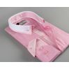 Ružová pánska košeľa s dvojitým golierom