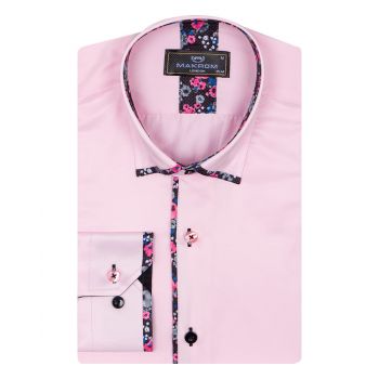 Hlavný obrázok Ružová pánska košeľa s kvetinovým vzorom MAKROM