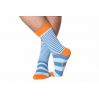Bledomodré pánske pásikavé ponožky