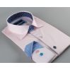 Bledoružová pánska košeľa s kontrastnými gombíkmi