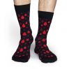 Čierno-červené pánske ponožky s kvapkami krvi