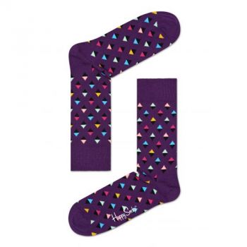 Hlavný obrázok Fialové pánske ponožky s farebnými kosoštvorcami