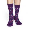 Fialové pánske ponožky s farebnými kosoštvorcami