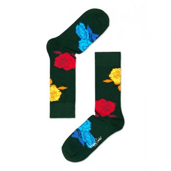 Hlavný obrázok Tmavozelené pánske ponožky s farebnými kvetmi